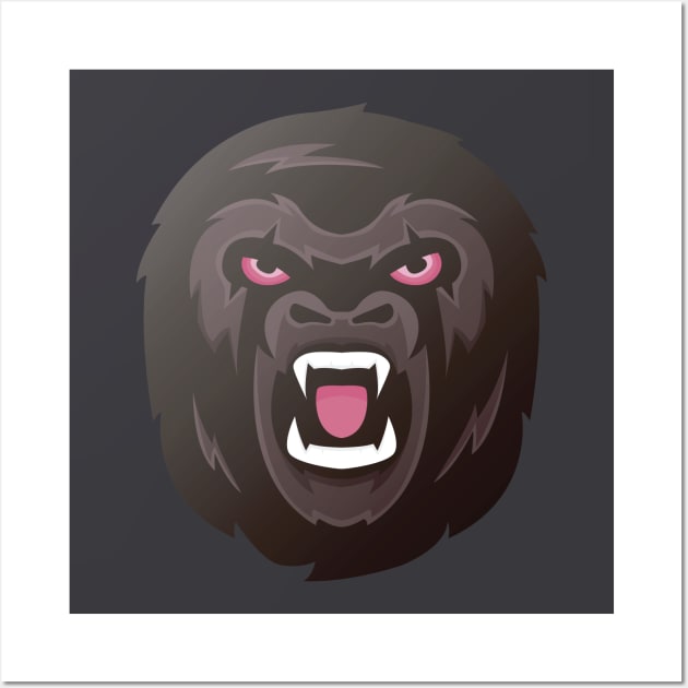 Gorilla head Wall Art by mkstore2020